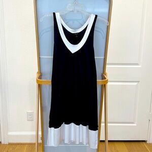 Black and White Sleeveless Dress